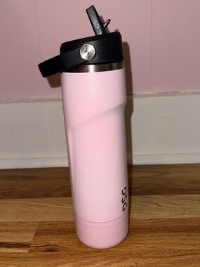 DSG Pink Insulated Stainless Steel Bottle with Flip Straw Lid and Carry Handle